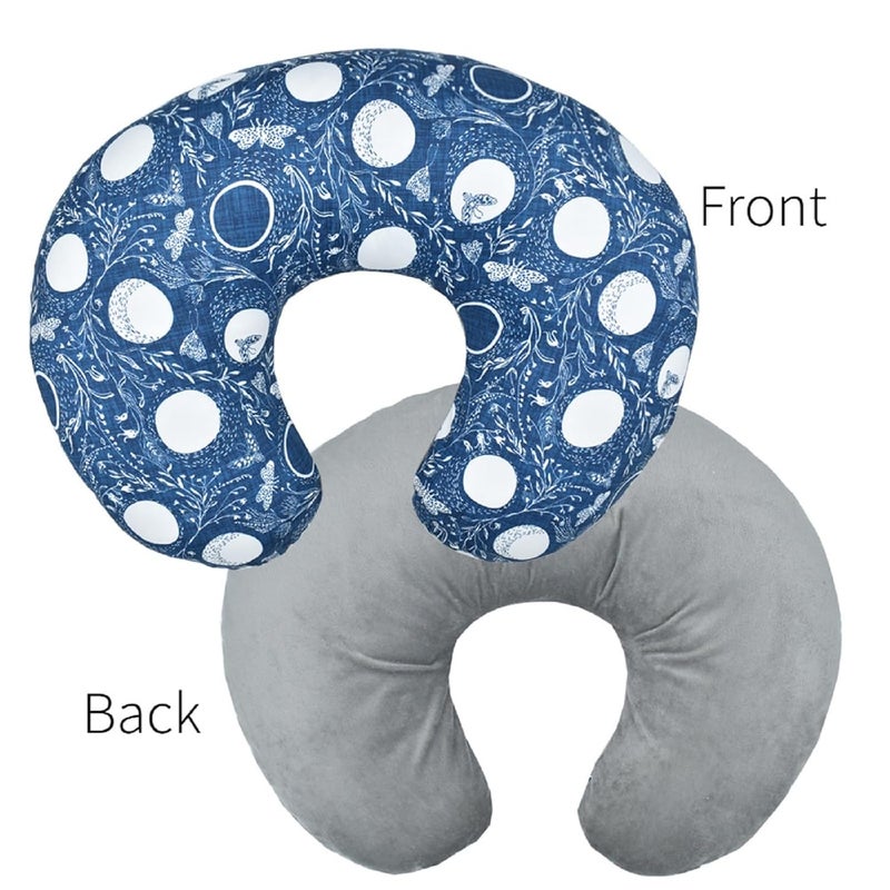Winmany 2 Pack Baby Nursing Pillow Cover Newborn U-Shaped Breastfeeding Pillowcase Cushion Cover Stretchy Replaceable Forest&Floral Pillow Cover Slipcover 22.5x21 - Image 3